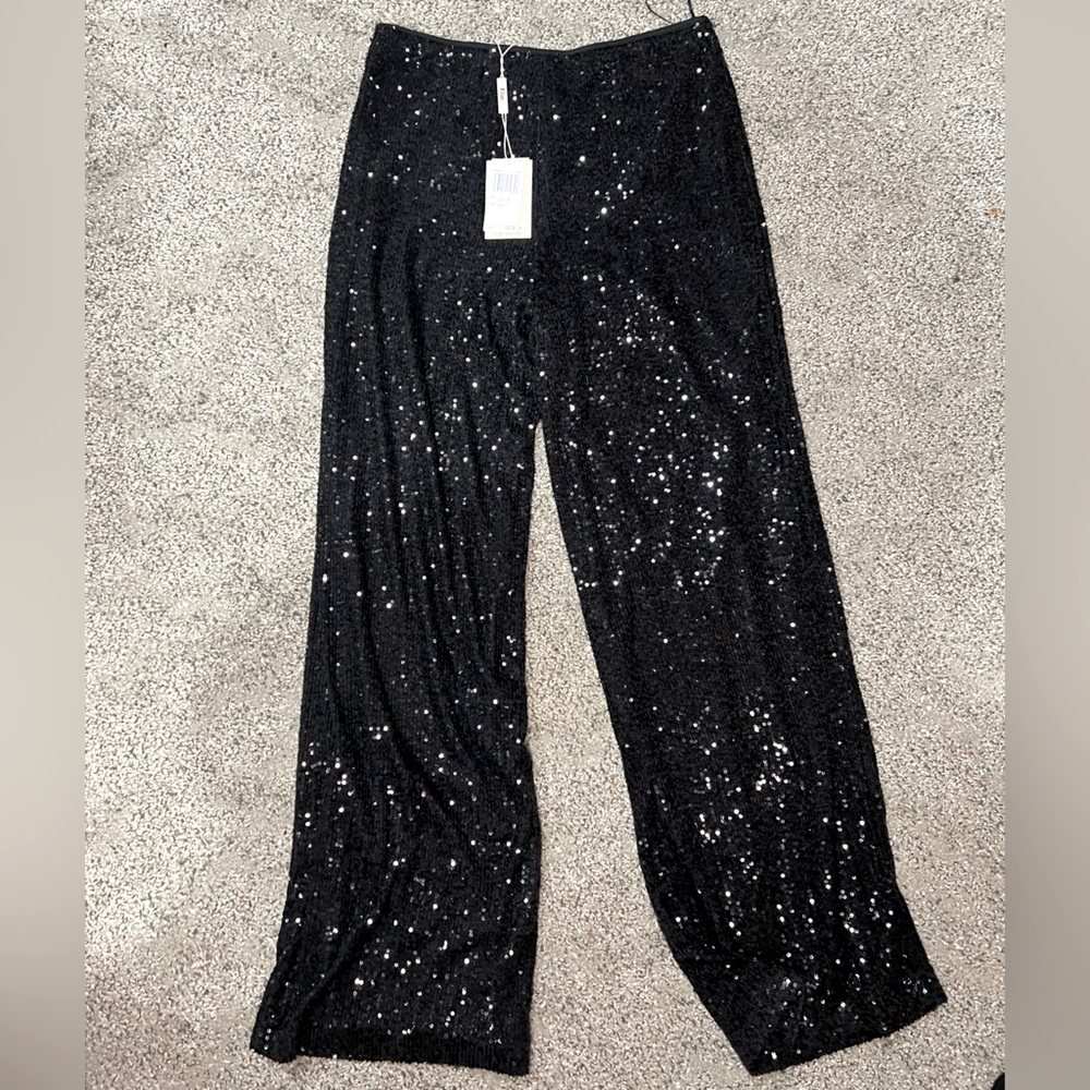NWT Tahari black sequin pant *great for holidays*